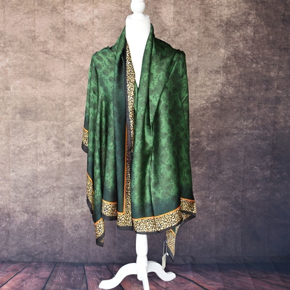 Miss Viviana Green Long Silky Scarf